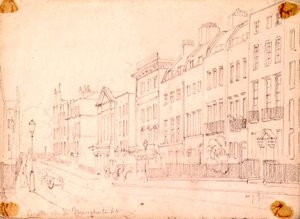Bentinck Street, vicino a Manchester Square, Londra, c.1850